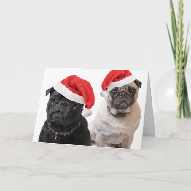 Jristmas pugs helgkort (Framsida)