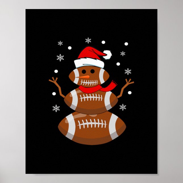Jristmas snögubbe Ungdomars fotboll Poster (Framsidan)