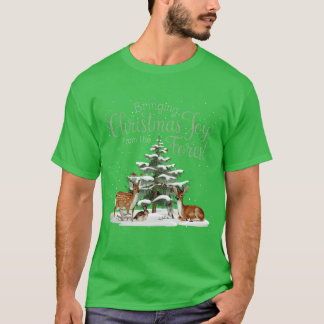 Jristmas tar med sig julglädje från skogen g t shirt