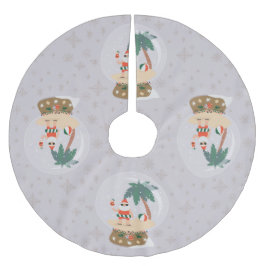 Jristmas Tropical Summer snö globe Julgransmatta Borstad Polyester