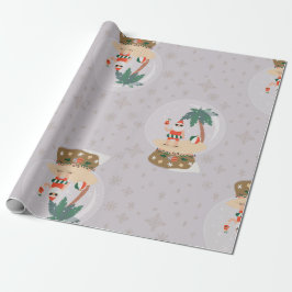 Jristmas Tropical Summer snö globe Presentpapper
