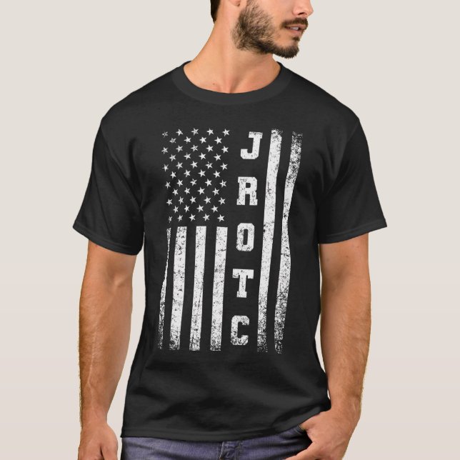 Jrotc United Stater Junior Rotc American Flagga T Shirt (Framsida)