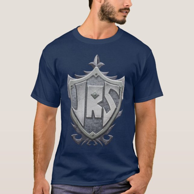 JRS: Grundläggande T-tröja som är marinblå Tee Shirt (Framsida)