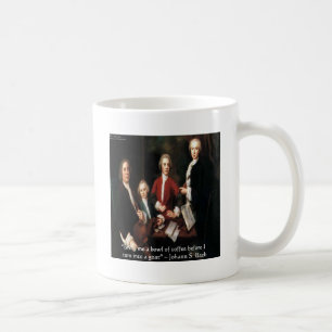 JS Bach Grafiska & Roliga Kaffecitat Gåvor & Kort Kaffemugg
