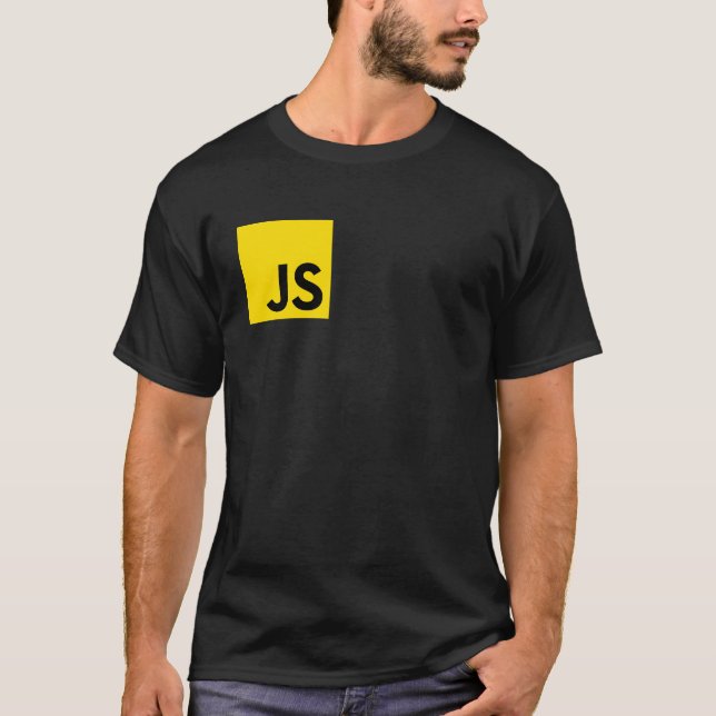 JS Developer Programmer Coding Logotyp T Shirt (Framsida)