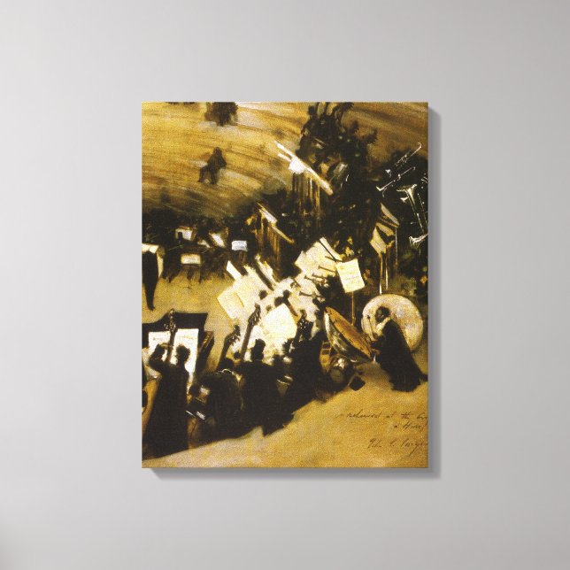 JS Sargents repetition av Pasdeloup-orkestern Canvastryck (Framsida)