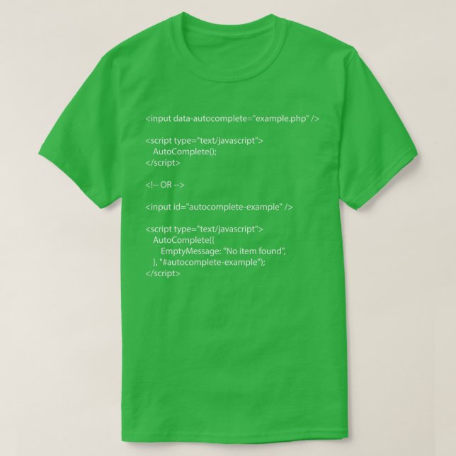 Jsautopleteheader 1 t shirt (Design framsida)