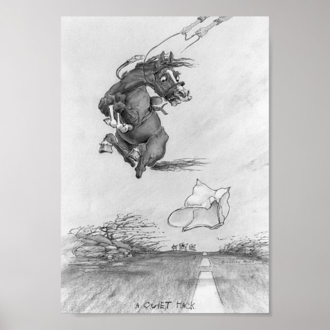 JT08 "A Quiet Hack" svart och vitt Poster (Framsidan)