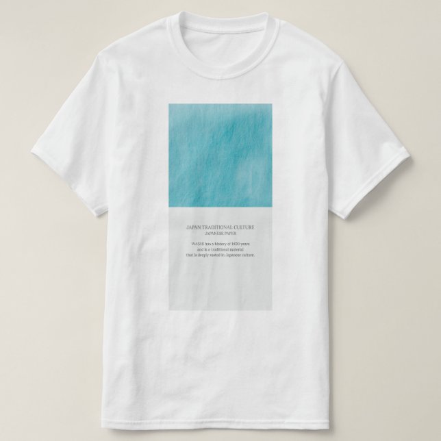 JTC_和紙_turquoise T Shirt (Design framsida)