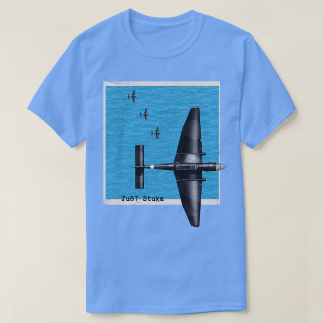 Ju87 Stuka WW2-bombplan över havet T Shirt (Design framsida)