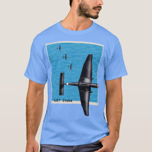 Ju87 Stuka WW2-bombplan över havet T Shirt