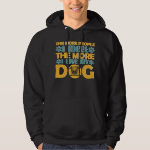 Ju fler människor jag träffar, desto mer i Kärlek  Hoodie