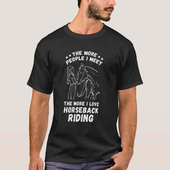  ju fler Tävlan People Horse Eque T Shirt (Framsida)