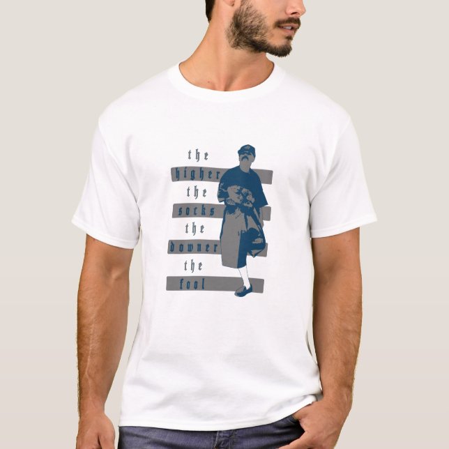 Ju högre sockel, desto vit föl. t shirt (Framsida)