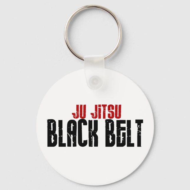 Ju Jitsu Black Bälte Nyckelring (Framsida)