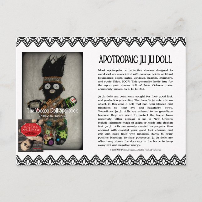 Ju Ju Doll från Voodoo Doll Spellbook Vykort (Framsida)