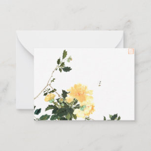 Ju Lian - Insektra och blommor ramed Anteckningskort