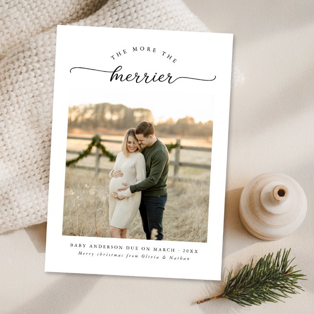 Ju mer den vackra, unika julen-Graviden blir Julkort (Skapare uppladdad)