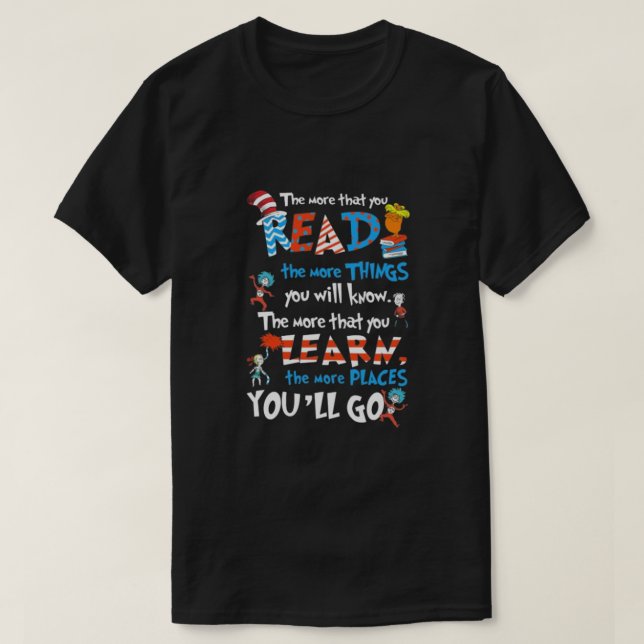 Ju mer du läser t shirt (Design framsida)