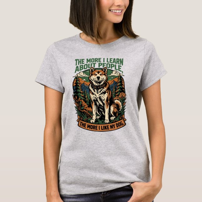 Ju mer jag gillar min hund t shirt (Framsida)