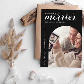 Ju mer Merrier Black Jul-Graviden blir Julkort
