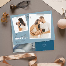 Ju mer Merrier Blue Birth-annonser Foto