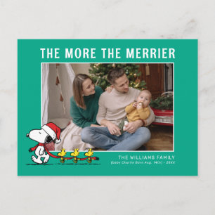 Ju mer Merrier desto mer.   Jordskjul Nyfödd bebis Helg Vykort