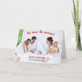 Ju mer Merrier Photo Nyfödd bebis Helgkort