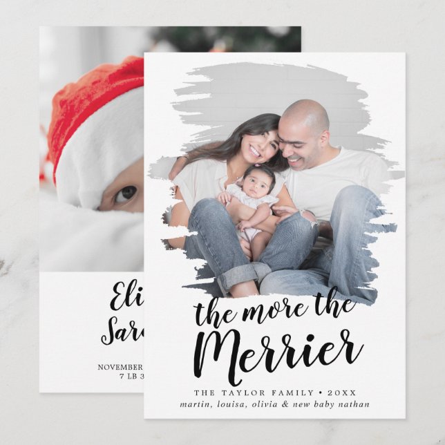 Ju mer reklamen om barrikafödseln försvinner julkort (Fram/baksida)