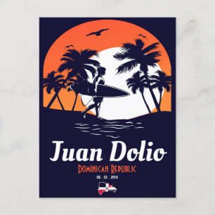 Juan Dolio Dominikanska republikens Vintage Souven Vykort