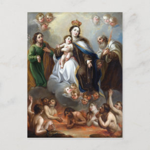 Juan Francisco de Aguilera The Virgin of Carmen Po Vykort