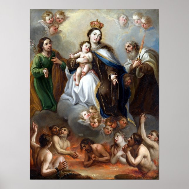 Juan Francisco de Aguilera The Virgin of Carmen Poster (Framsidan)