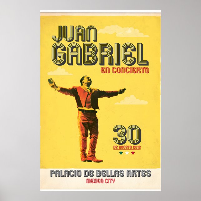 Juan Gabriel Live i Mexico City, Originaltryck Poster (Framsidan)