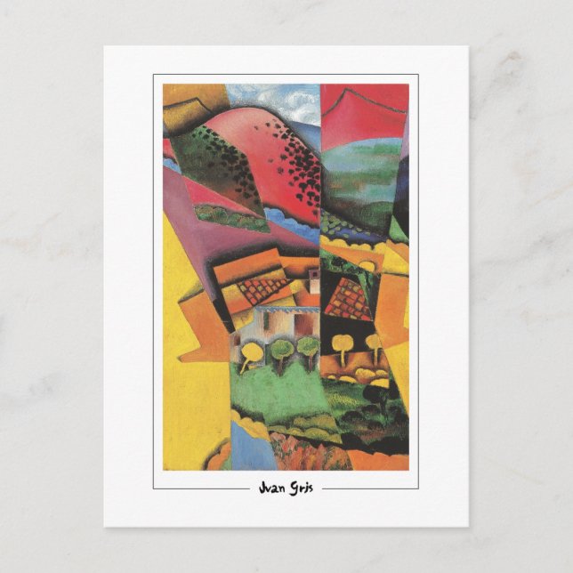 Juan Gris #9 - vykort för konst (Framsida)