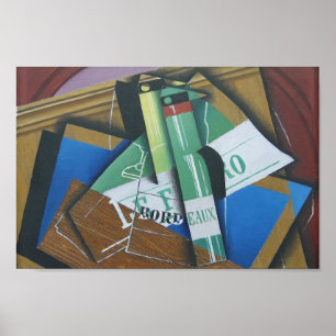 Juan Gris- Bordeaux flaska Poster