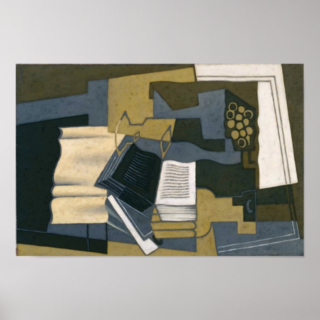 Juan Gris Carafe och Bok Poster (Framsidan)