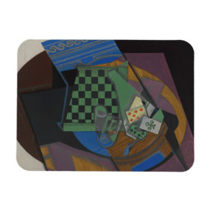 Juan Gris - Checkerboard och Spelkort Magnet