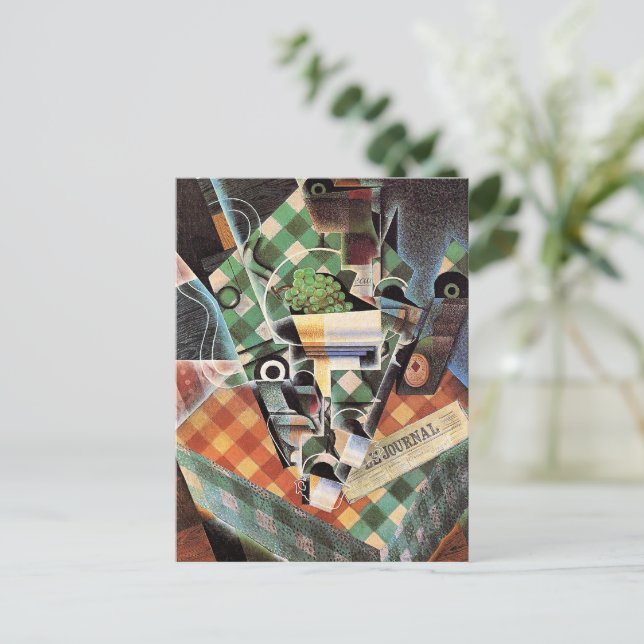 Juan Gris - Fortfarande livet med kontrollerad tab Vykort (Stående Fram)