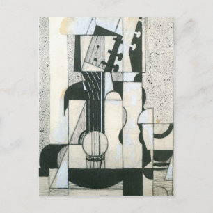Juan Gris - Fortfarande livstid med gitarr Vykort