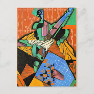 Juan Gris - Fotografi av Violin och Checkerboard Helg Vykort