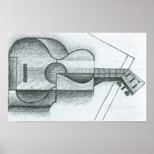 Juan Gris - gitarren Poster