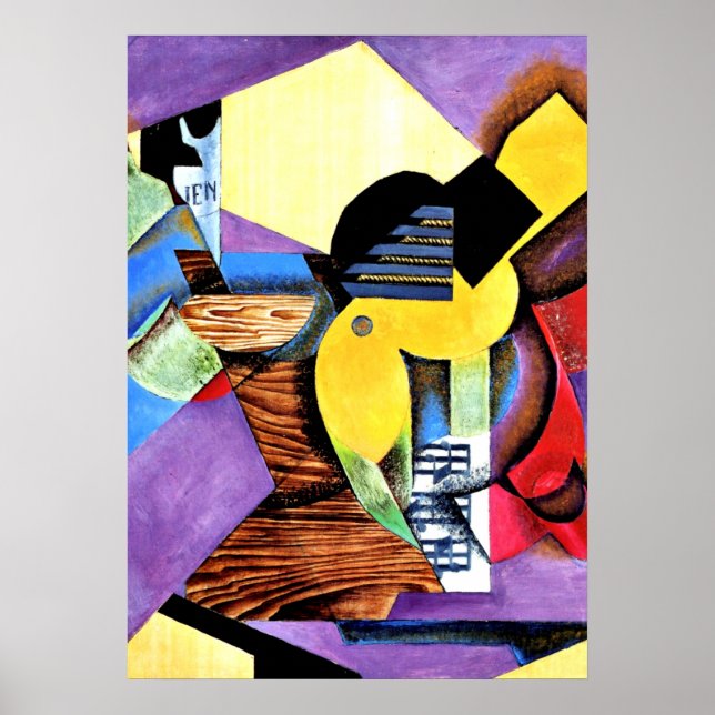 Juan Gris - Guitar, 1913 Poster (Framsidan)