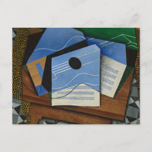 Juan Gris - Guitar på Bord Vykort
