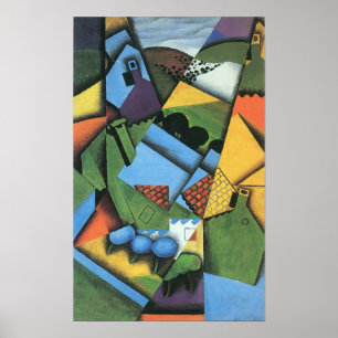 Juan Gris - landskap med hus i Ceret Poster