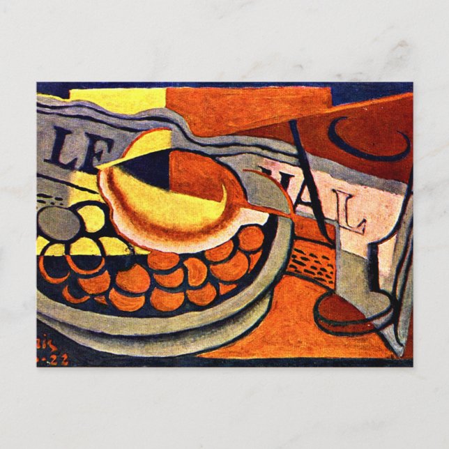 Juan Gris - Lemon Vykort (Framsida)