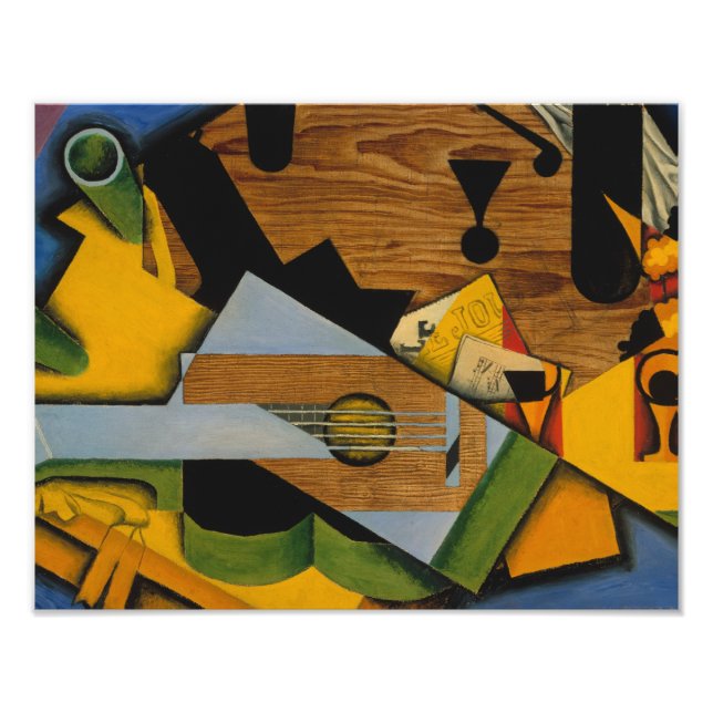 Juan Gris - Livet med Guitar Fototryck (Framsidan)