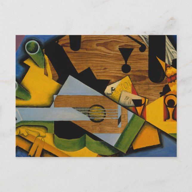 Juan Gris - Livet med Guitar Vykort (Framsida)