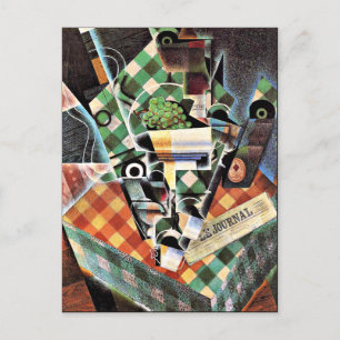 Juan Gris - Livet med utcheckad bordduk Helg Vykort