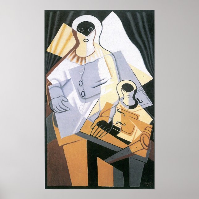 Juan Gris - Pierrot Poster (Framsidan)