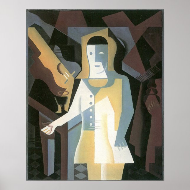 Juan Gris - Pierrot Poster (Framsidan)